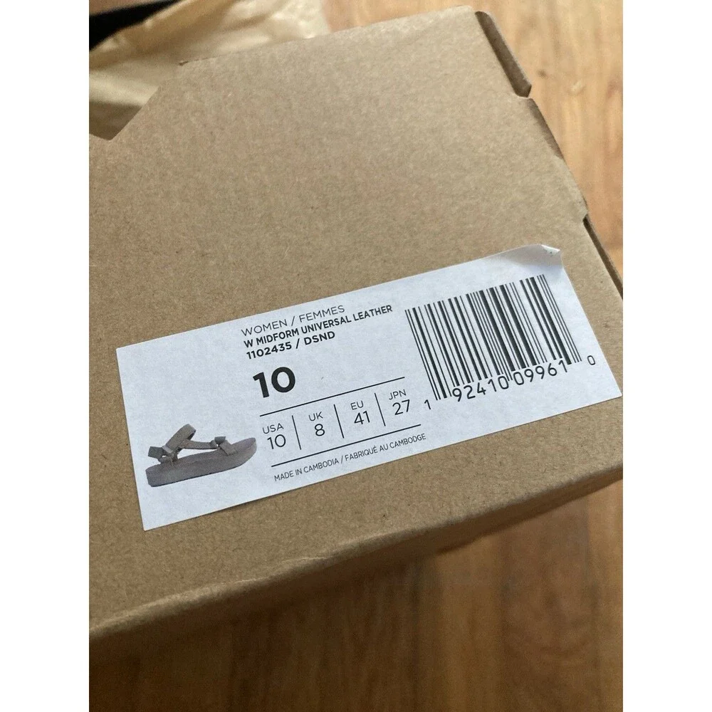 NIB TEVA Leather Midform Universal Sandals 10 Desert Sand - Picture 6 of 6
